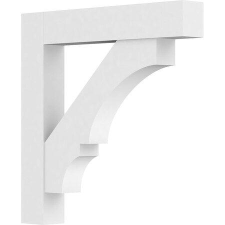 Ekena Millwork Standard Balboa Architectural Grade PVC Bracket With Block Ends, 5"W x 36"D x 36"H BKTP05X36X36BOA05